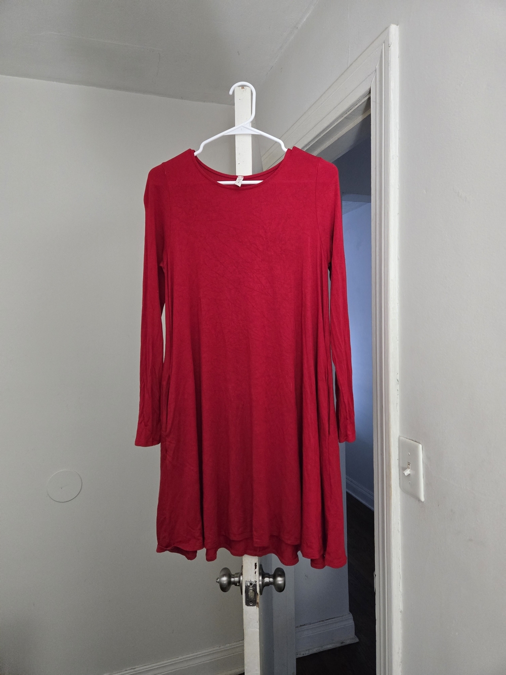mts Red Long-Sleeve A-Line Dress
